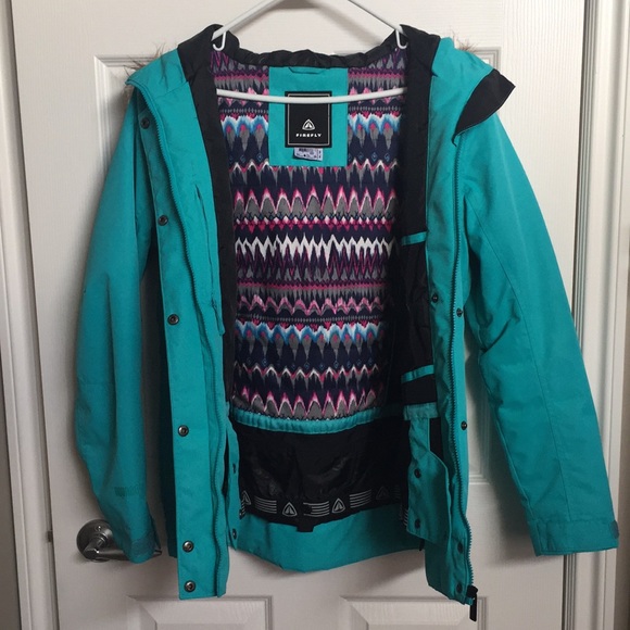 Turquoise Firefly Aquabase 5K Women's Winter Jacket - Picture 11 of 12